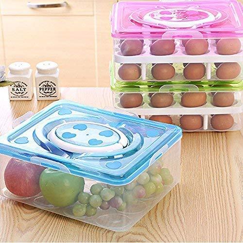 Double Layer All-In-One Egg Storage Box – 32 Grid Egg Holder - LIFE STORES UGANDA