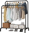 Metal Clothes Rack with Double Rails – Heavy Duty Garment Storage for Bedroom, Shoes, and More - LIFE STORES UGANDA