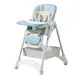 Foldable High Chair for Babies 6+ Months | 4 Recline Positions, Adjustable Height & Tray | 5-Point Belt, Lockable Wheels, Storage (Faded Gray)