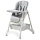 Foldable High Chair for Babies 6+ Months | 4 Recline Positions, Adjustable Height & Tray | 5-Point Belt, Lockable Wheels, Storage (Faded Gray)