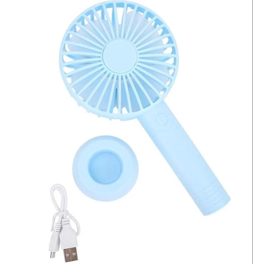 Rechargeable Portable Handheld Fan – USB Powered & 3-Speed Control - LIFE STORES UGANDA