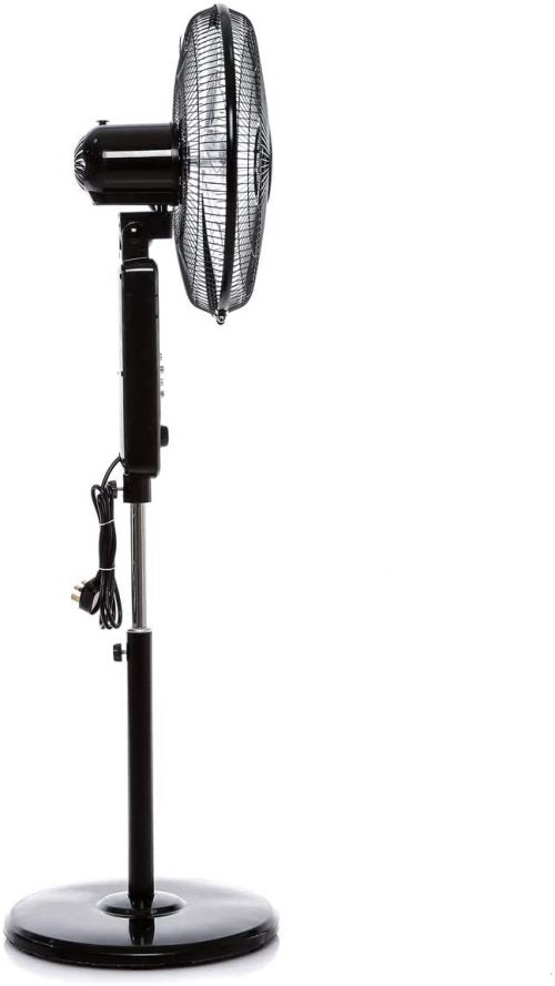 Geepas 16″ Stand Fan, 5 AS Blades, 60W Motor, GF9488 | Overheat Protection | Horizontal Oscillation | Piano Buttons | 128 Ribbed Grills | Ideal for Home, Office, 2 years warranty