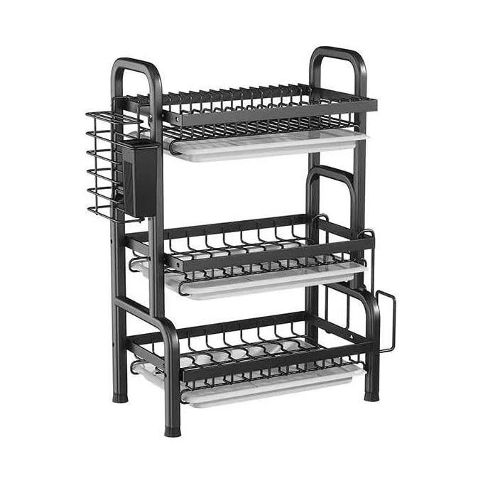 3 Tier Large Capacity Dish Drainer Storage Rack Organizer With Drainer – The Ultimate Kitchen Organizer - LIFE STORES UGANDA
