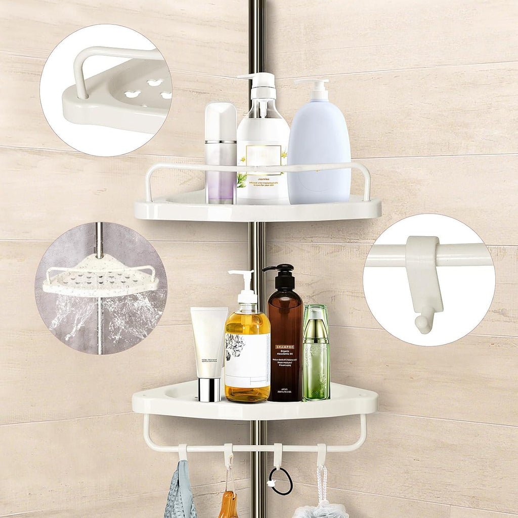 Multi-Functional Corner Shelf – Adjustable 4-Layer Storage Rack for Kitchen & Bathroom - LIFE STORES UGANDA