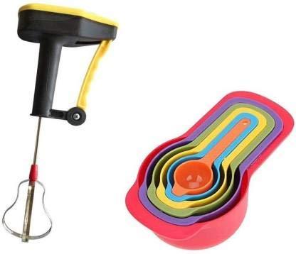 Plastic Measuring Cups And Spoons Baking Kitchen Tools Teaspoon Rainbow Colors (6 Pcs) - LIFE STORES UGANDA