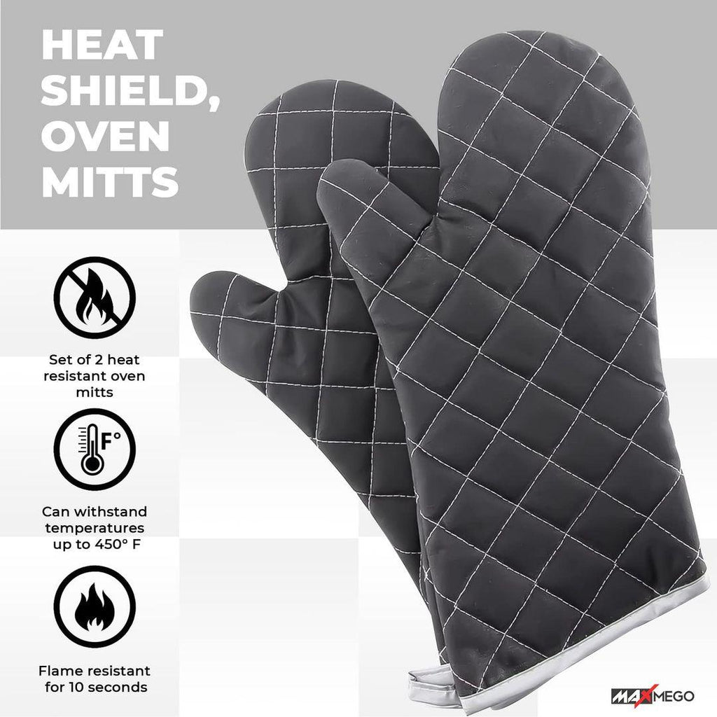 Heat-Resistant Quilted Oven Mitts – Ultimate Protection for Baking & Cooking - LIFE STORES UGANDA