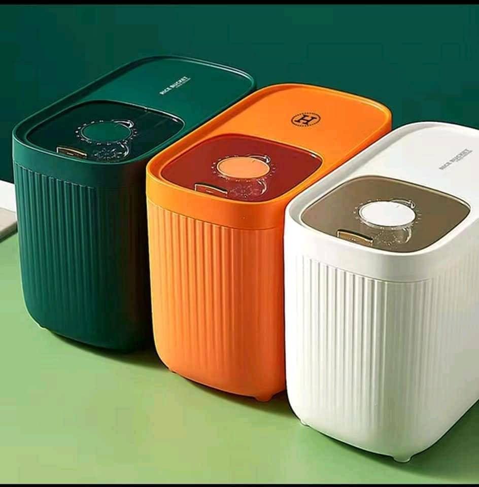 Rice Dispenser Plastic with Clearly Visible Scale – Airtight Storage for Rice, Flour, Grains, and More - LIFE STORES UGANDA