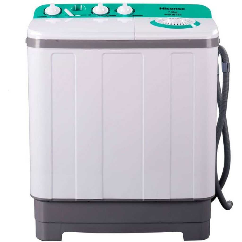 Hisense 10kg Twin Tub Washing Machine WSBE101 – Semi Automatic, Spin Dryer, Energy Saving