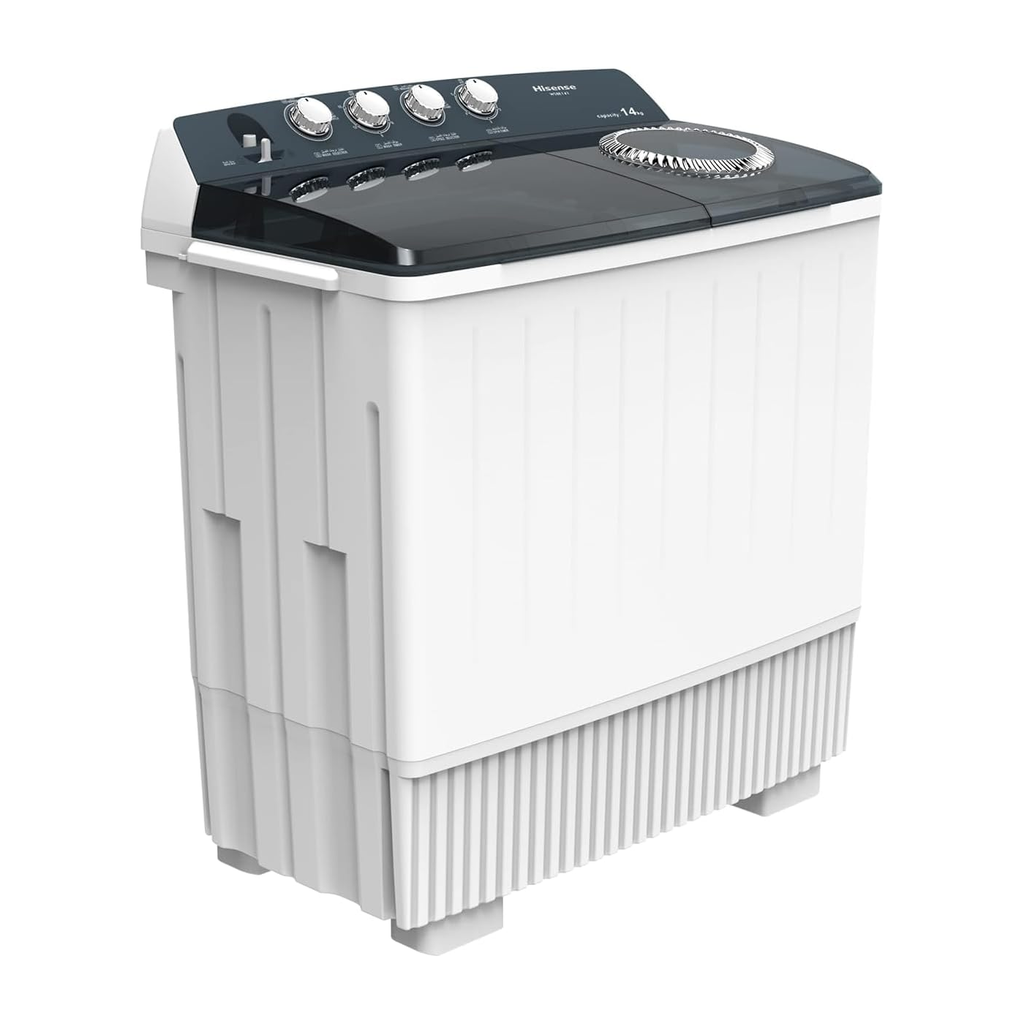 Hisense 14kg Twin Tub Washing Machine WSBE141 – Semi Automatic, High Spin, Energy Saving