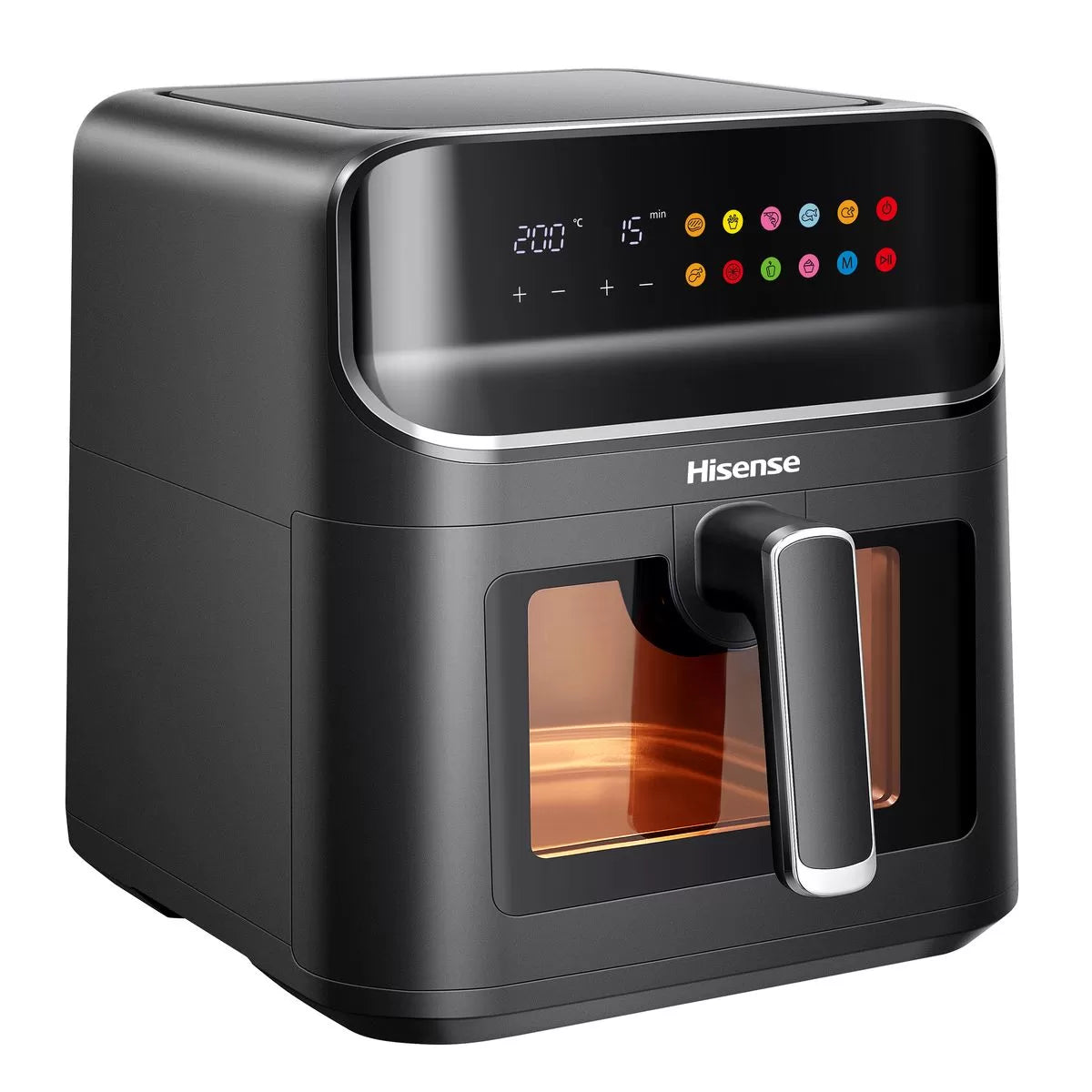 Hisense H06AFBS2S3 6.7L Digital Air Fryer 1350W LED Touch Control 10 Presets Rapid Air Technology Matte Black