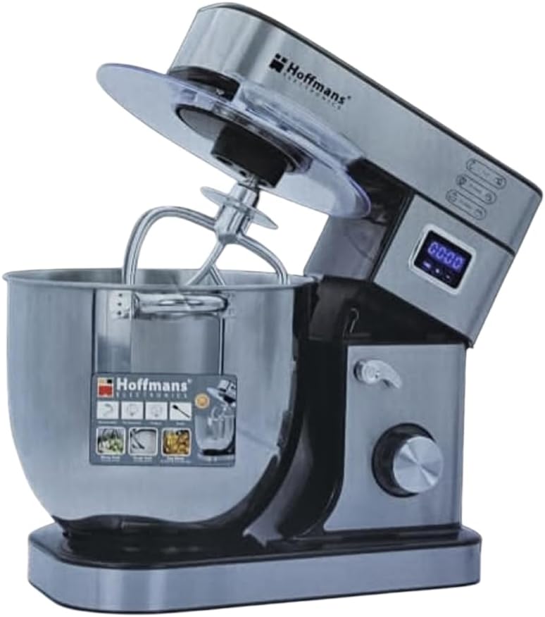 Hoffmans 15L Stand Mixer 2000W Commercial & Home Kitchen Food Mixer Stainless Steel