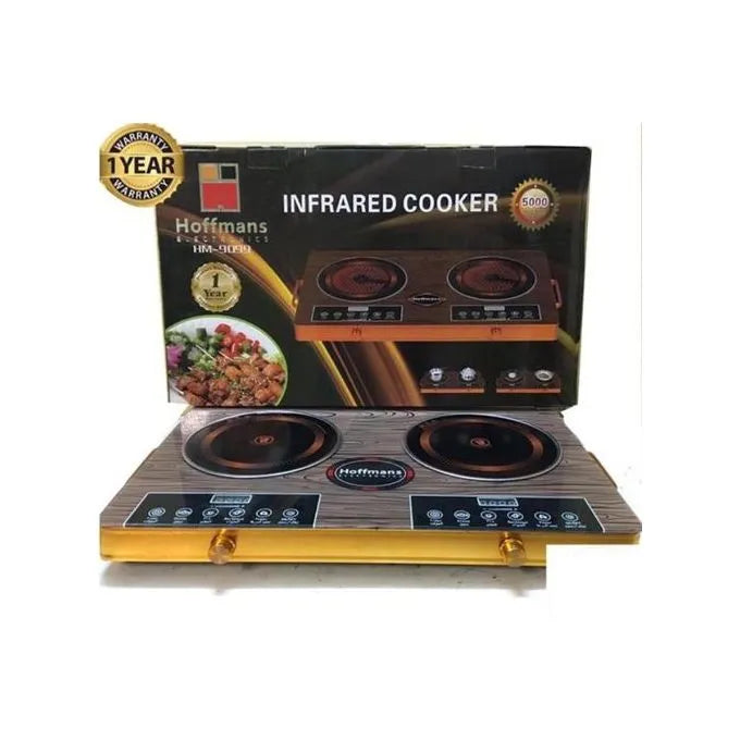 Hoffmans HM-9099 Infrared Double Cooker 5000W Touch Control Dual Heating Electric Hot Plate with LED Display