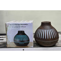 Ultrasonic Aroma Diffuser & Air Humidifier Wood Grain Essential Oil Diffuser with LED Lights Auto Shut-Off