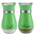 Salt and Pepper Shakers with Stainless Steel Lid – Refillable Glass Bottles, 2-Pack (4oz, Multi-Colored) - LIFE STORES UGANDA