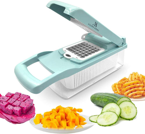 12-in-1 Vegetable Slicer Dicer – Onion Cutter Mandoline Food Chopper with Storage Container (Stainless Steel & Plastic) - LIFE STORES UGANDA