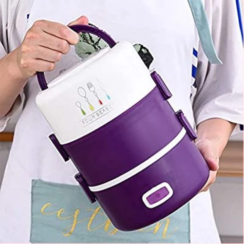 3-Layer Portable Electric Heating Lunch Box – 2L Food Warmer for Hot, Fresh Meals On-the-Go - LIFE STORES UGANDA