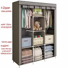 Portable Wardrobe Clothes Closet – Standing Fabric Storage Organizer Cabinet - LIFE STORES UGANDA