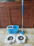 Spin Mop Prime with Water Outlet – Stainless Steel Wringer & 360° Rotating Microfiber Cleaning System (9L Capacity, 2 Mop Refills) - LIFE STORES UGANDA