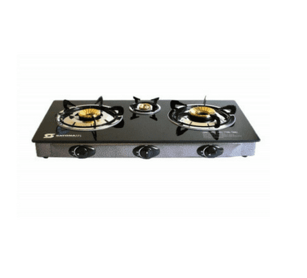 Saachi Triple Burner Glass Gas Stove – Power, Style & Convenience in Every Meal - LIFE STORES UGANDA