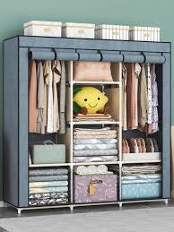 Portable Wardrobe Clothes Closet – Standing Fabric Storage Organizer Cabinet - LIFE STORES UGANDA