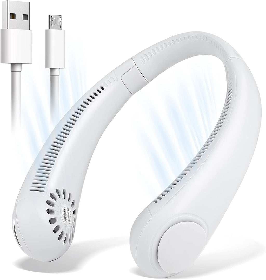 Portable Neck Fan – Hands-Free Bladeless Fan with 3 Speed Settings and USB Rechargeable Battery - LIFE STORES UGANDA