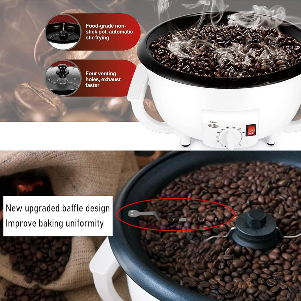 Sonifer Coffee Beans & Popcorn Roasting Machine – 1200W High-Capacity Home Coffee Roaster (300–500g) - LIFE STORES UGANDA
