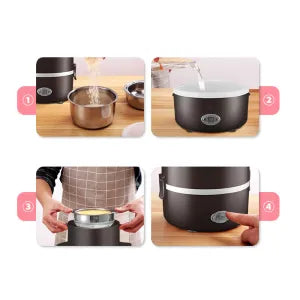 3-Layer Portable Electric Heating Lunch Box – 2L Food Warmer for Hot, Fresh Meals On-the-Go - LIFE STORES UGANDA
