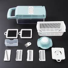 12-in-1 Vegetable Slicer Dicer – Onion Cutter Mandoline Food Chopper with Storage Container (Stainless Steel & Plastic) - LIFE STORES UGANDA