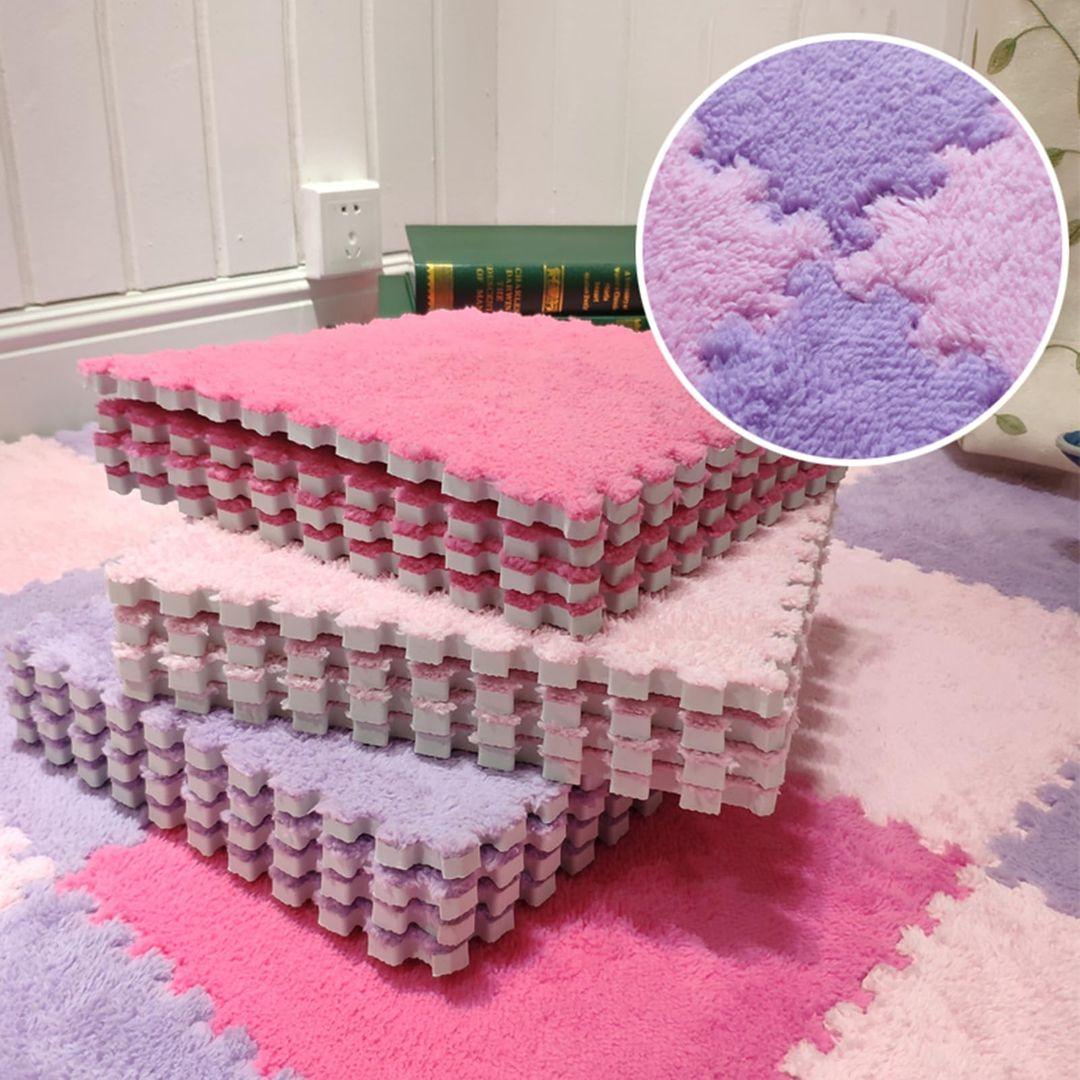 Fluffy Mats for Floor | Interlocking Carpet Tiles for Cozy & Stylish Floors - LIFE STORES UGANDA