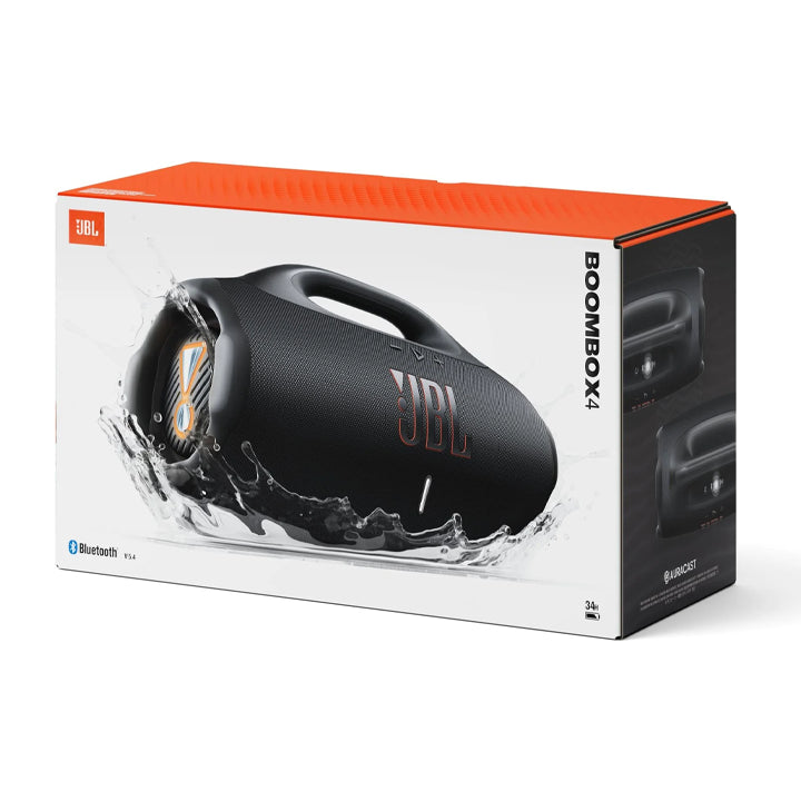 JBL Boombox 4 Portable Waterproof Bluetooth Speaker – 120W Bass Boost, 34H Playtime, IP68 Durable Party Speaker