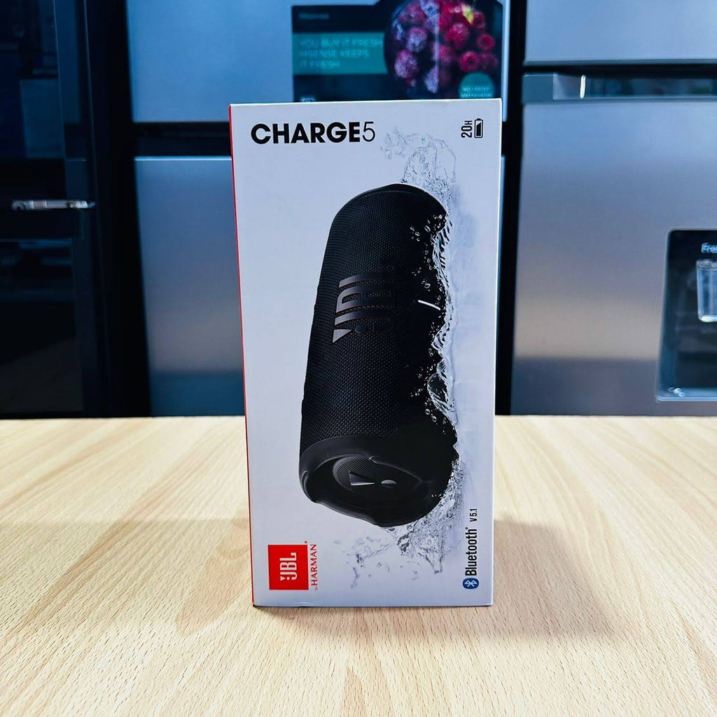 JBL Charge 5 Portable Bluetooth Speaker with Powerbank, IP67 Waterproof, 20 Hours Battery & JBL Pro Sound – Black