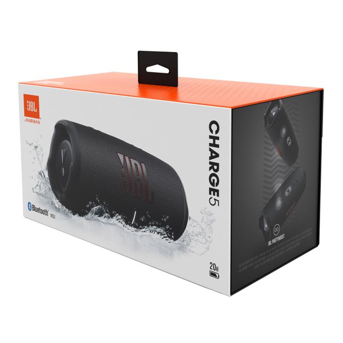 JBL Charge 5 Portable Bluetooth Speaker with Powerbank, IP67 Waterproof, 20 Hours Battery & JBL Pro Sound – Black