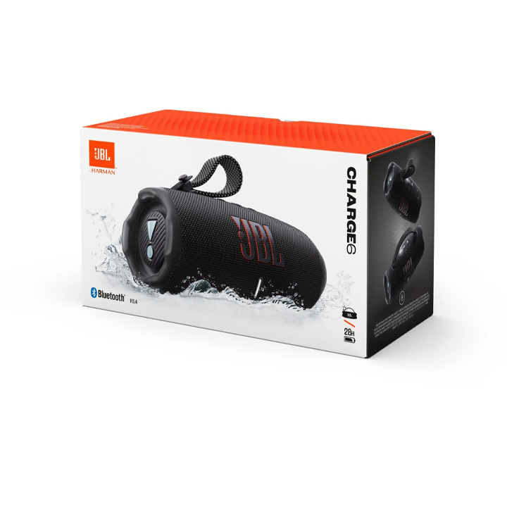 JBL Charge 6 Portable Bluetooth Speaker with AI Sound Boost, 28 Hours Battery, IP68 Waterproof & Power bank