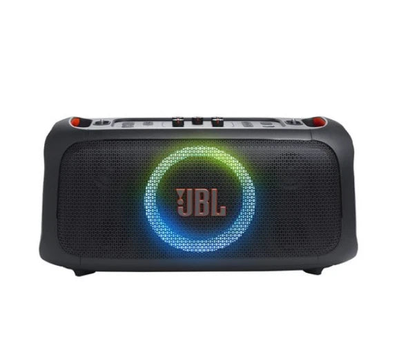 JBL PartyBox On-The-Go 2 Portable Bluetooth Party Speaker with 2 Wireless Microphones & LED Light Show