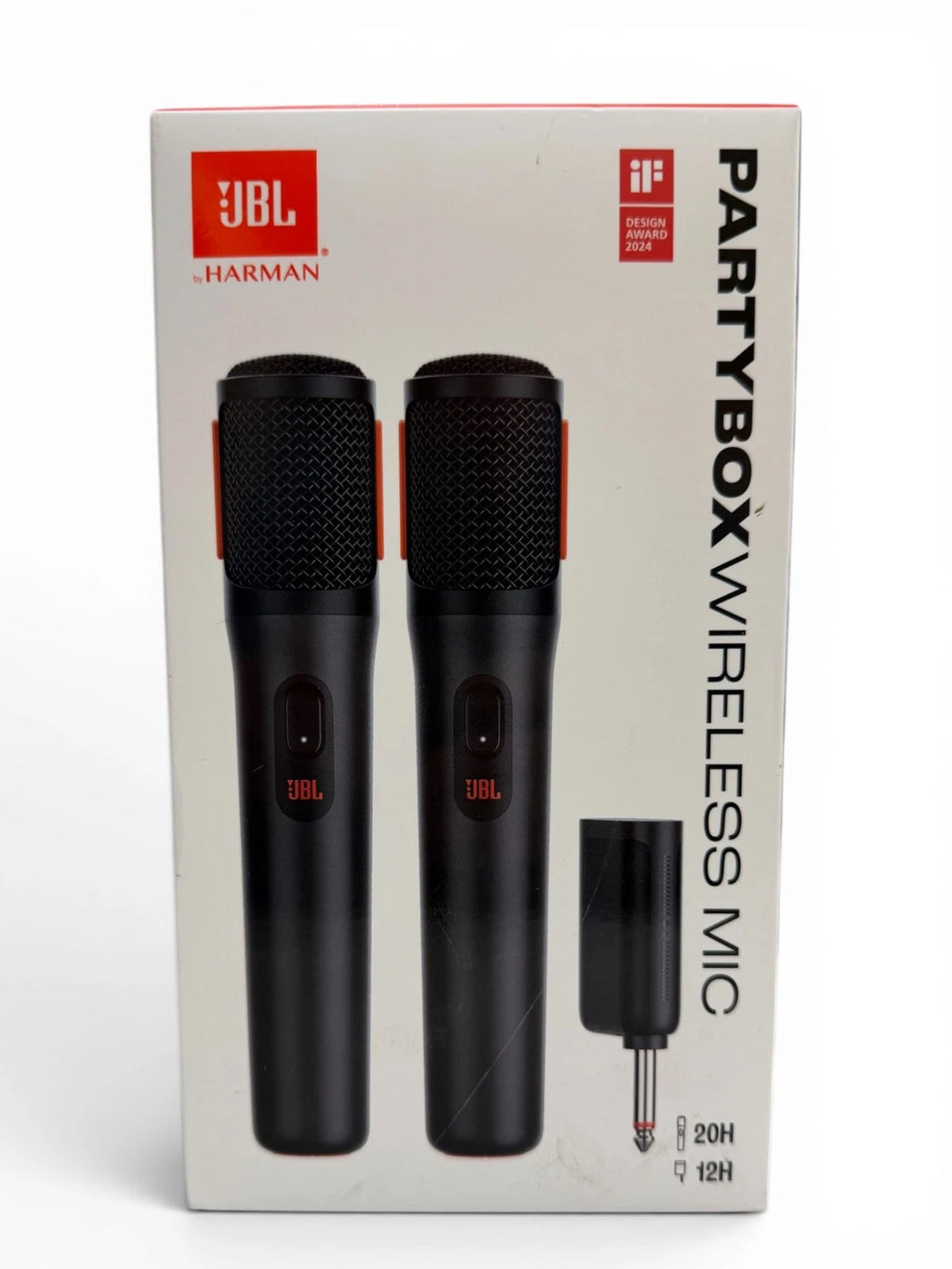 JBL PartyBox Wireless Microphone Set 2x Digital Wireless Mics with Receiver (Rechargeable) Karaoke Mic Kit
