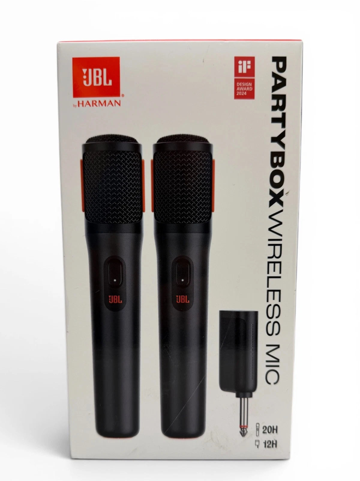 JBL PartyBox Wireless Microphone Set 2x Digital Wireless Mics with Receiver (Rechargeable) Karaoke Mic Kit