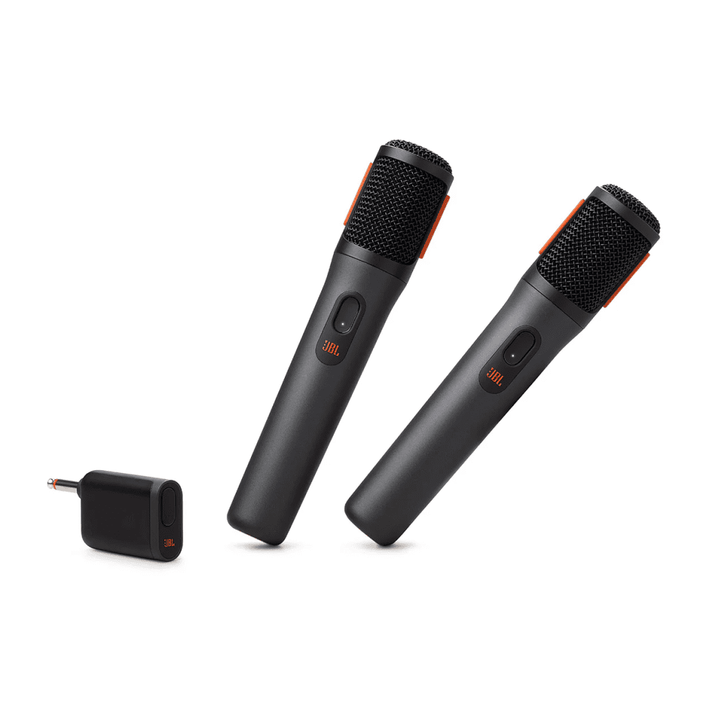 JBL PartyBox Wireless Microphone Set 2x Digital Wireless Mics with Receiver (Rechargeable) Karaoke Mic Kit