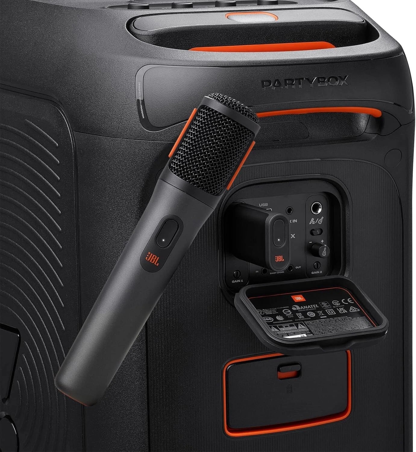 JBL PartyBox Wireless Microphone Set 2x Digital Wireless Mics with Receiver (Rechargeable) Karaoke Mic Kit