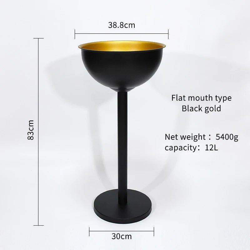 Luxury Stainless Steel Cooler Ice Basin with Stand – Perfect for Hotels, Parties & Champagne Serving - LIFE STORES UGANDA