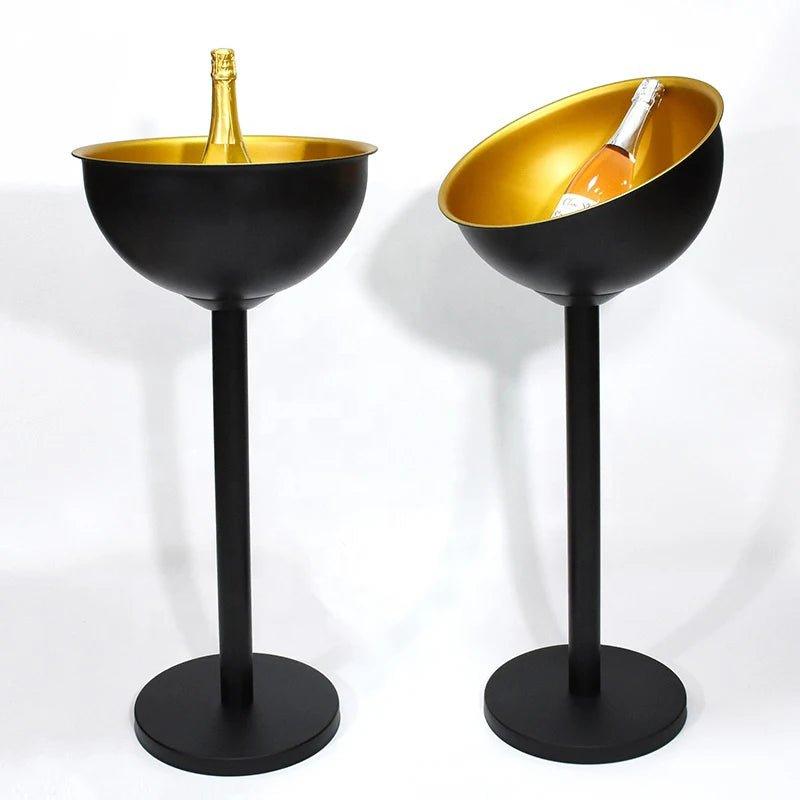 Luxury Stainless Steel Cooler Ice Basin with Stand – Perfect for Hotels, Parties & Champagne Serving - LIFE STORES UGANDA