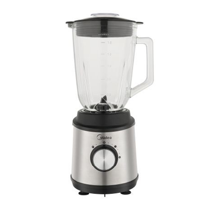 Midea 1.5L Blender 6006W – 400W Stainless Steel, 2 Speed, Glass Jar