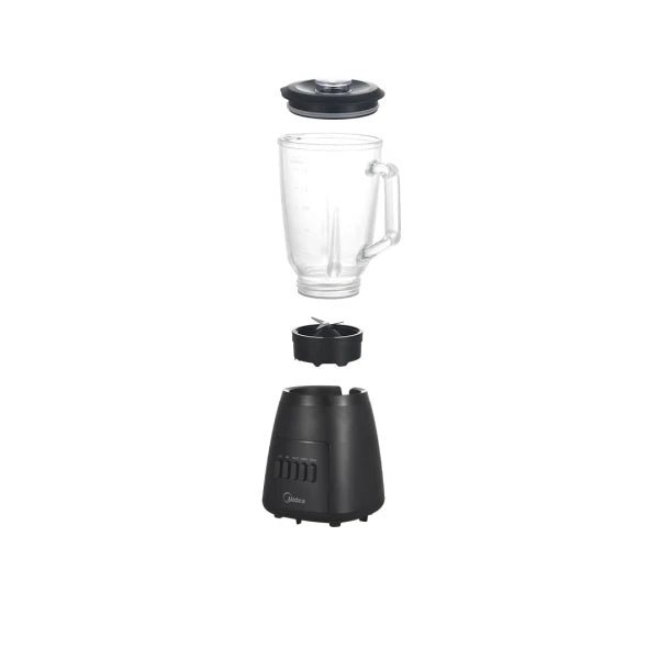 Midea MJ-BL6014W1 Blender 1.5L – 600W, 3 Speeds + Pulse, Grinder, Glass Jar