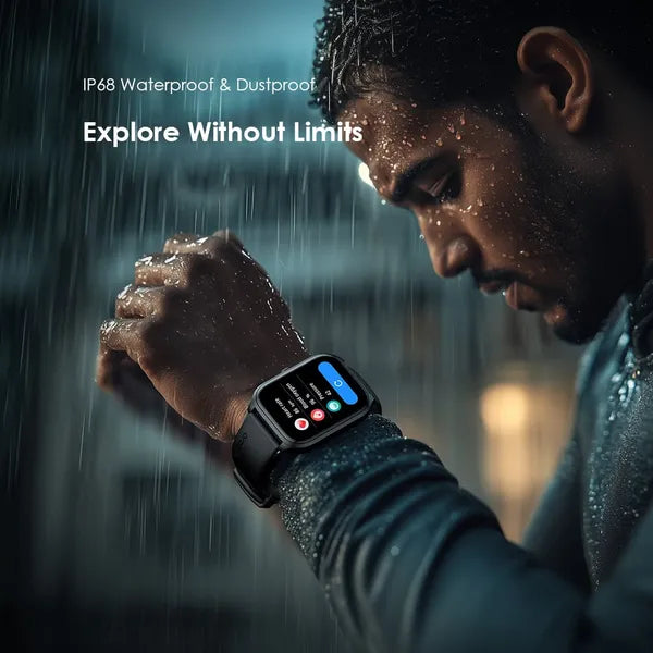 Oraimo Watch 5 Lite Smart Watch OSW-804 with 2.01” HD Display, Bluetooth Calling, IP68 & Health Tracking