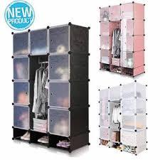 Portable Plastic 3-Column Wardrobe Closet – Versatile & Durable Storage Solution - LIFE STORES UGANDA