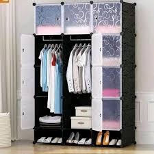 Portable Plastic 3-Column Wardrobe Closet – Versatile & Durable Storage Solution - LIFE STORES UGANDA