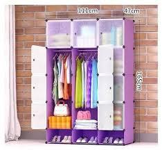 Portable Plastic 3-Column Wardrobe Closet – Versatile & Durable Storage Solution - LIFE STORES UGANDA
