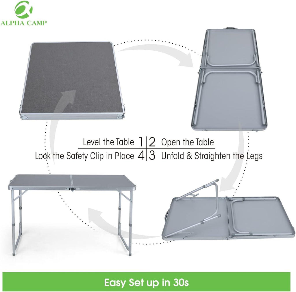 Portable Folding Table 120x60cm – Folding Camping Table for Indoor & Outdoor Use - LIFE STORES UGANDA