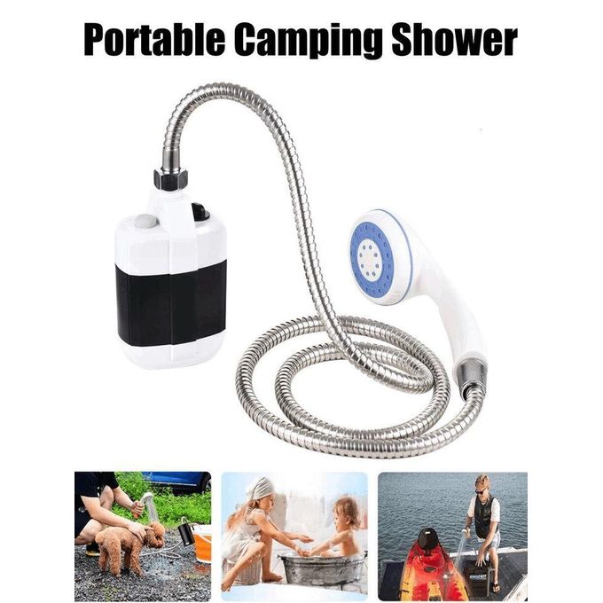 Portable Rechargeable Camping Shower Pump – Battery Powered Outdoor Electric Shower for Camping, Hiking & Travel
