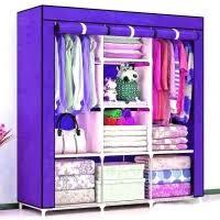Portable Wooden 3-Column Wardrobe Closet – Spacious & Durable Storage Solution - LIFE STORES UGANDA