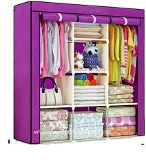Portable Wooden 3-Column Wardrobe Closet – Spacious & Durable Storage Solution - LIFE STORES UGANDA